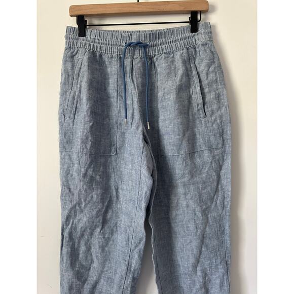 Athleta Retreat Linen Chambray Joggers size 4P - Picture 10 of 13